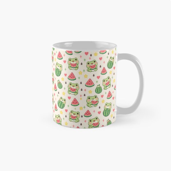 Item preview, Kawaii Frog Watermelon Pattern designed and sold by Soft Berry Studio.