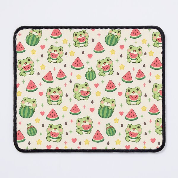Item preview, Kawaii Frog Watermelon Pattern designed and sold by Soft Berry Studio.