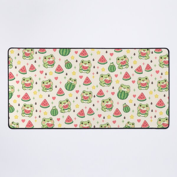 Item preview, Kawaii Frog Watermelon Pattern designed and sold by Soft Berry Studio.
