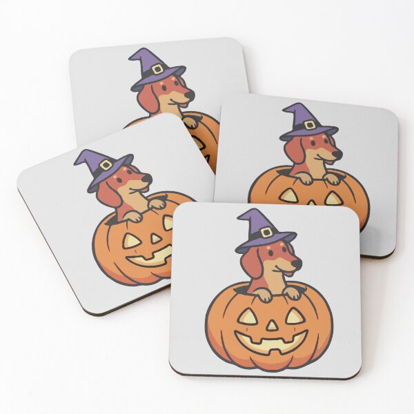 Item preview, Dachshund Pumpkin Witch designed and sold by Gkinoki.