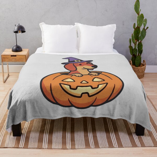 Item preview, Dachshund Pumpkin Witch designed and sold by Gkinoki.