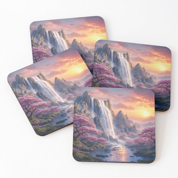 Item preview, Waterfalls and Cherry Blossoms designed and sold by Awakening Heart.