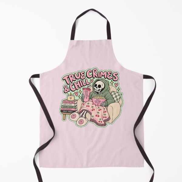 Item preview, True Crimes & Chill – Cozy Skeleton True Crime Lover Illustration designed and sold by SnugbugStudios.