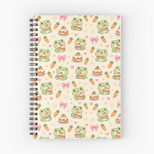 Item preview, Kawaii Frog Carrot Cake Pattern designed and sold by Soft Berry Studio.