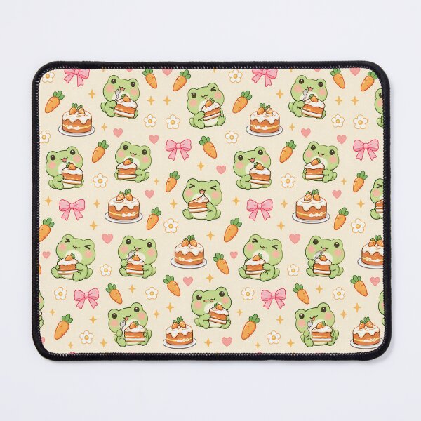 Item preview, Kawaii Frog Carrot Cake Pattern designed and sold by Soft Berry Studio.