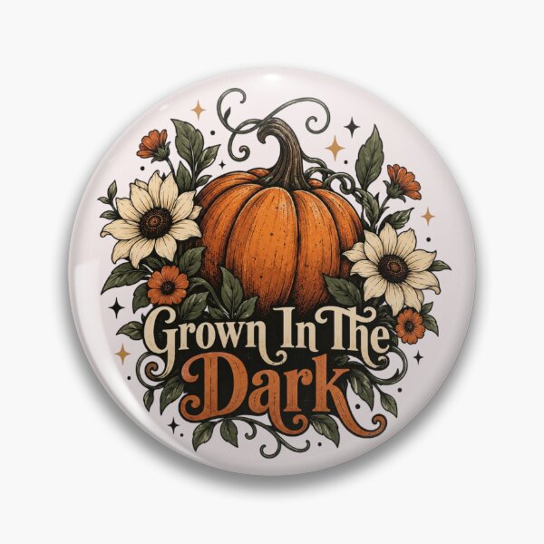 Item preview, Grown In The Dark Vintage Pumpkin Floral Halloween Design designed and sold by Sanika arts .