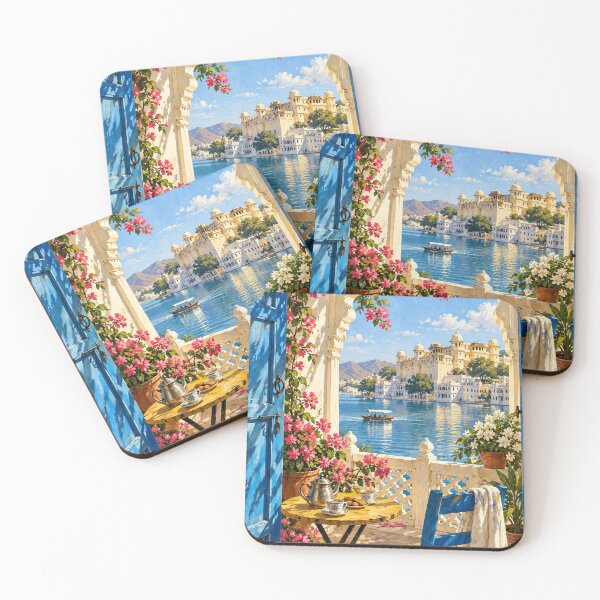 Item preview, Udaipur Lake Pichola Painting – City Palace Rajasthan India Art designed and sold by Deepali Pathe.