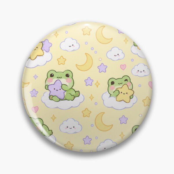 Item preview, Kawaii Frog Star Pillow Pattern designed and sold by Soft Berry Studio.