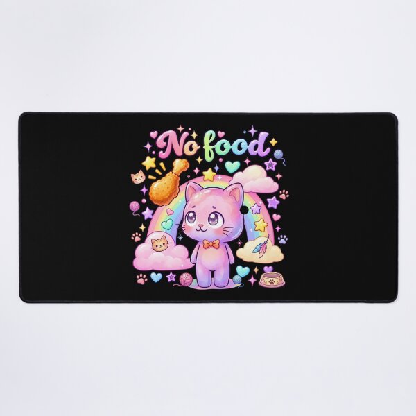 Item preview, No Food - Kawaii Cat Hungry Foodie Meme | No Problem Story Part 1 of 6 designed and sold by Retro Whiskers.