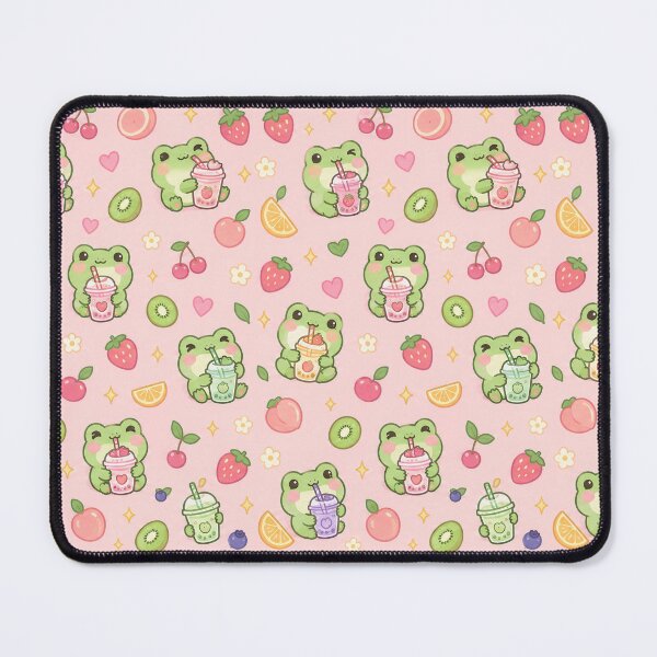 Item preview, Kawaii Frog Smoothie Pattern designed and sold by Soft Berry Studio.