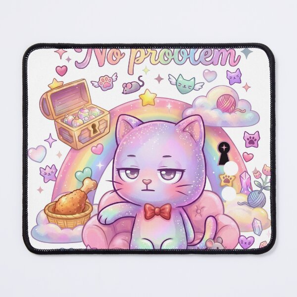 Item preview, No Problem - Kawaii Cat Paw Up with Chicken | No Problem Story Part 2 of 6 designed and sold by Retro Whiskers.