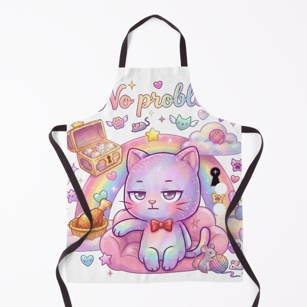 Item preview, No Problem - Kawaii Cat Paw Up with Chicken | No Problem Story Part 2 of 6 designed and sold by Retro Whiskers.