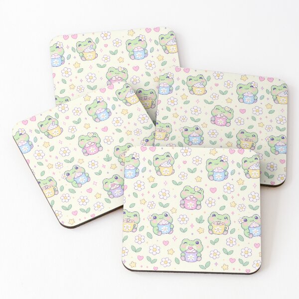Item preview, Kawaii Frog Daisy Mug Pattern designed and sold by Soft Berry Studio.