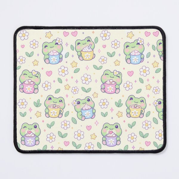 Item preview, Kawaii Frog Daisy Mug Pattern designed and sold by Soft Berry Studio.
