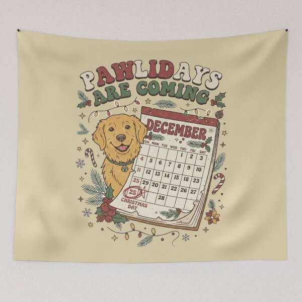 Item preview, Pawlidays Are Coming designed and sold by FurRealStudioCo.