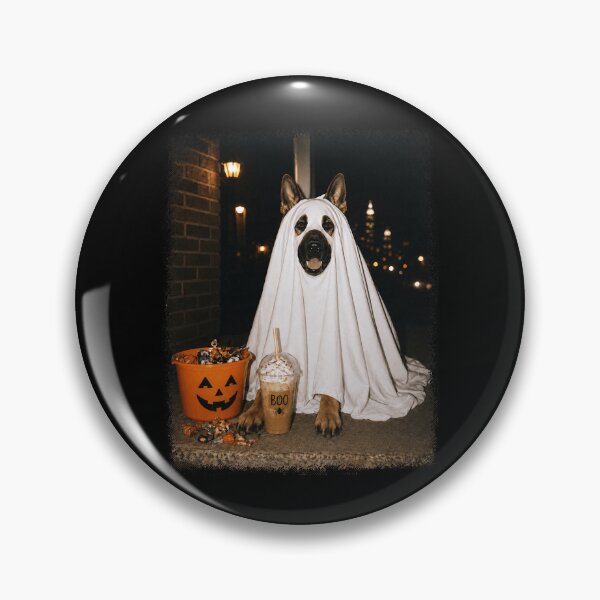 Item preview, Funny German Shepherd Halloween Ghost Drinking Iced Coffee designed and sold by nryum.