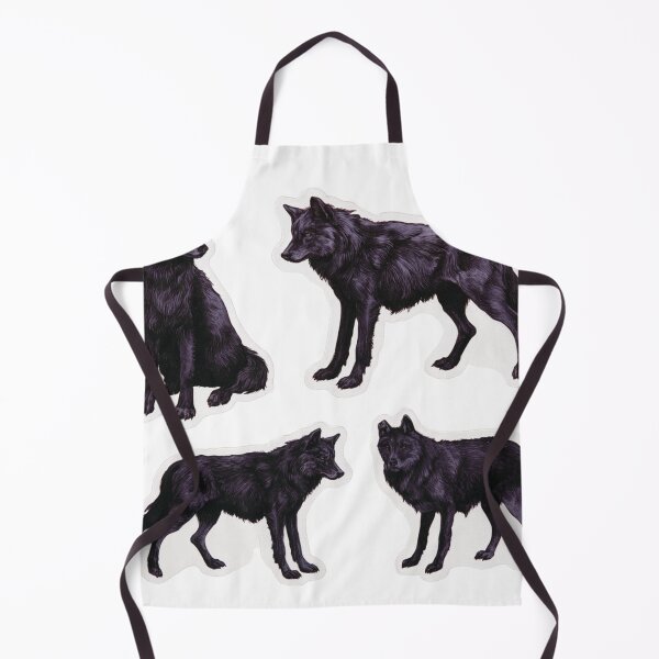 Item preview, Majestic Black Wolves Forest Wildlife Animal Art designed and sold by NicolasGlowArt.