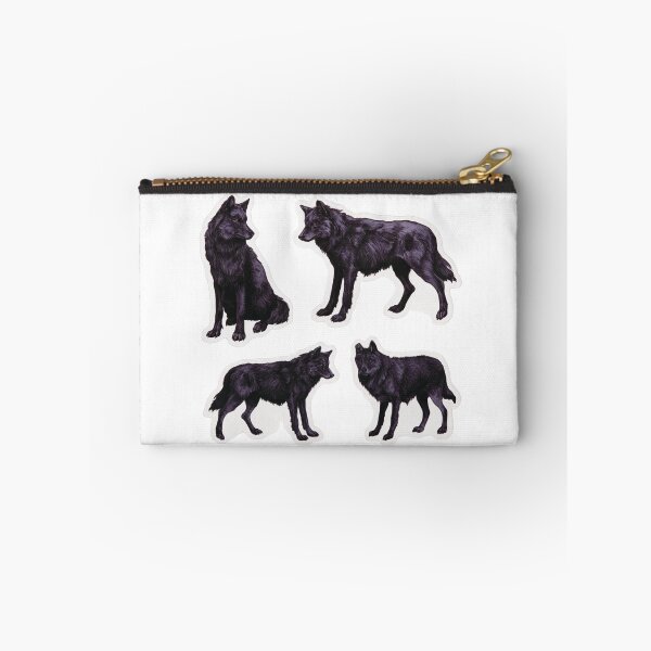 Item preview, Majestic Black Wolves Forest Wildlife Animal Art designed and sold by NicolasGlowArt.