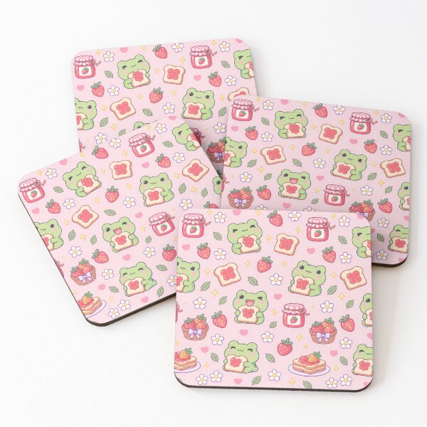Item preview, Kawaii Frog Jam Toast Pattern designed and sold by Soft Berry Studio.