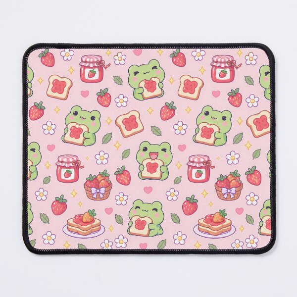 Item preview, Kawaii Frog Jam Toast Pattern designed and sold by Soft Berry Studio.