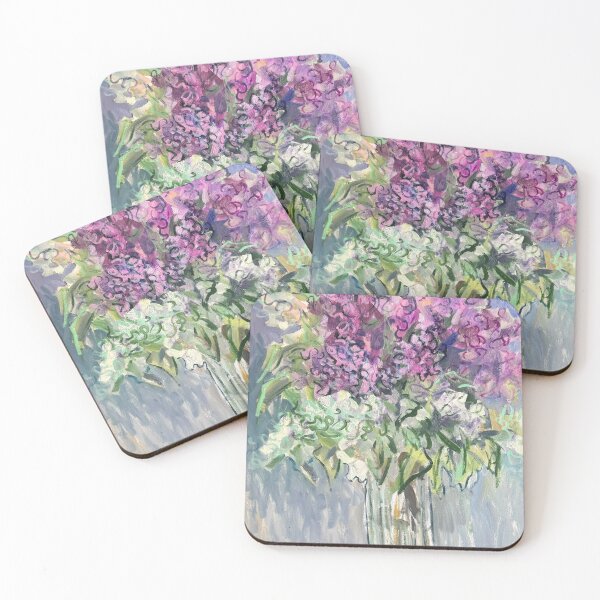 Item preview, White and purple lilacs designed and sold by izdesart.