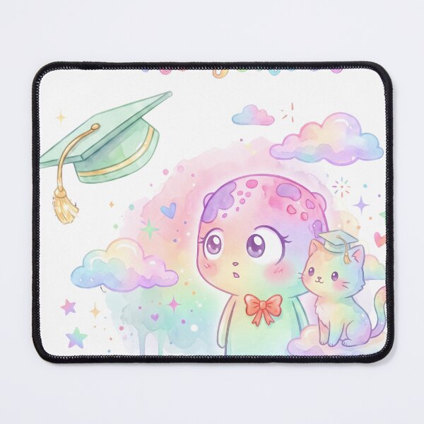 Item preview, No School - Kawaii Cat Graduation Cap Meme | No Problem Story Part 3 of 6 designed and sold by Retro Whiskers.