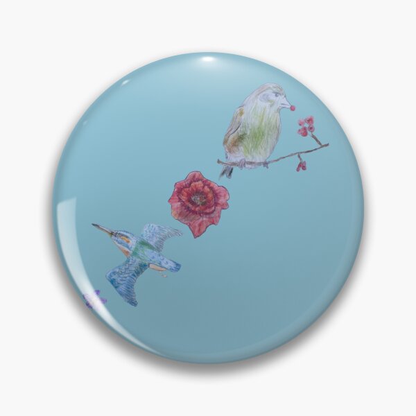 Item preview, My First Birds (Kids' Stuff): Greenfinch and Kingfisher designed and sold by Charlotte's Shop of Bird Stuff.