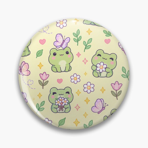 Item preview, Kawaii Frog Butterfly Pattern designed and sold by Soft Berry Studio.