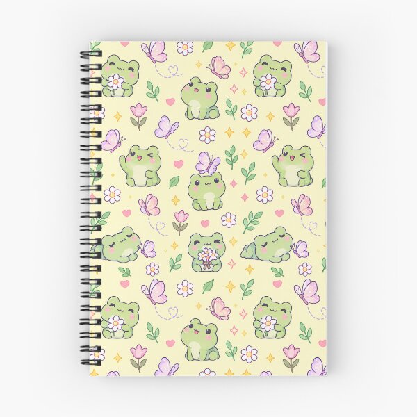 Item preview, Kawaii Frog Butterfly Pattern designed and sold by Soft Berry Studio.