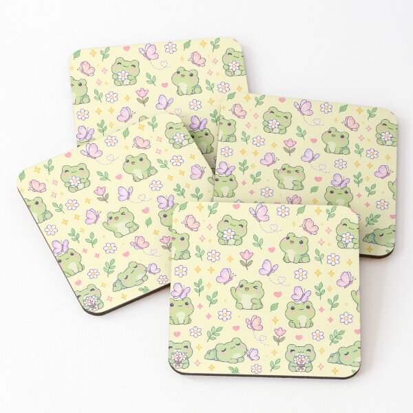 Item preview, Kawaii Frog Butterfly Pattern designed and sold by Soft Berry Studio.