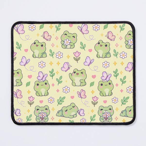 Item preview, Kawaii Frog Butterfly Pattern designed and sold by Soft Berry Studio.