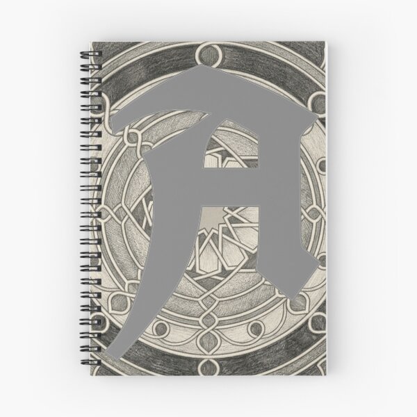 Item preview, Gothic Letter A Monogram with Geometric Celtic Mandala Background designed and sold by hepopatterns.