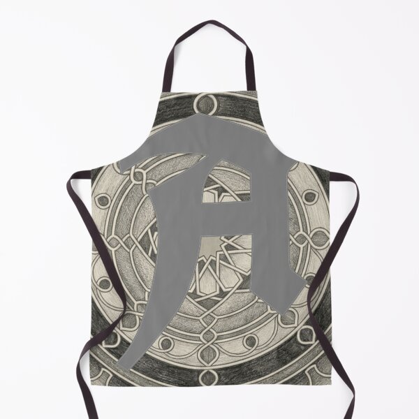 Item preview, Gothic Letter A Monogram with Geometric Celtic Mandala Background designed and sold by hepopatterns.