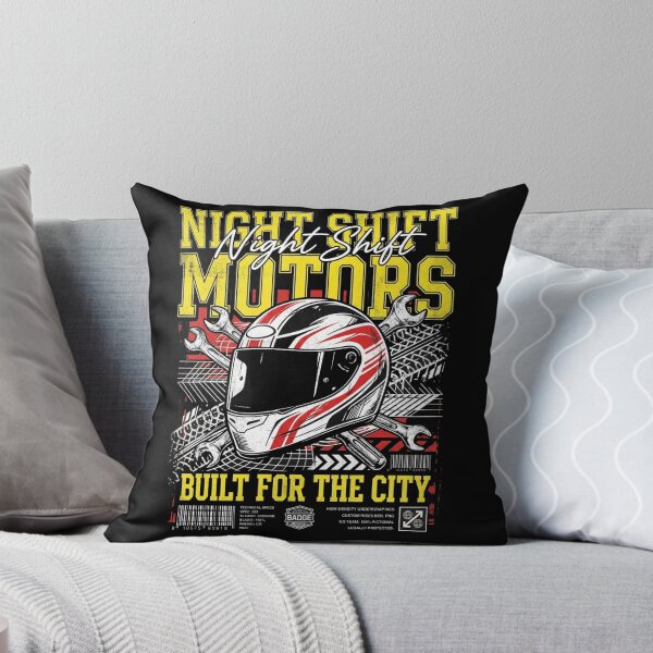Item preview, Night Shift Motors Built For The City – Motorcycle Helmet Mechanic Street Racing T-Shirt designed and sold by @SHINTOSARTSTORE.