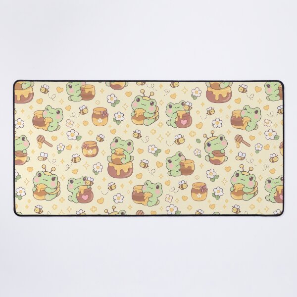 Item preview, Kawaii Frog Honey Pot Pattern designed and sold by Soft Berry Studio.