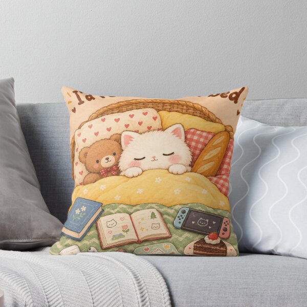 Item preview, Cozy Cottagecore Cat Sleeping In Bed 2 designed and sold by Pure Craft.