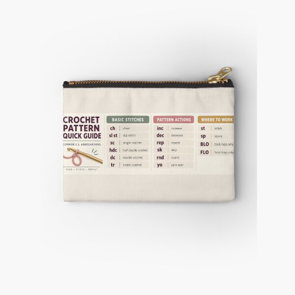 Item preview, Crochet Pattern Quick Guide Desk Mat – Common US Crochet Abbreviations designed and sold by astersgraphics.