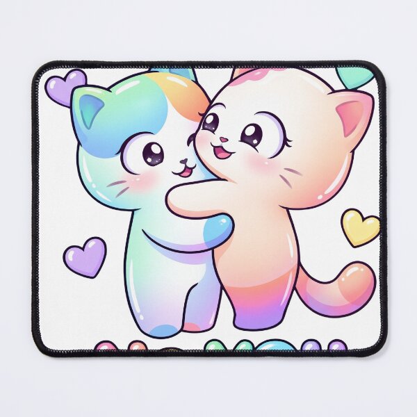 Item preview, No You - Kawaii Cat Love Hug Couple | No Problem Story Part 5 of 6 designed and sold by Retro Whiskers.