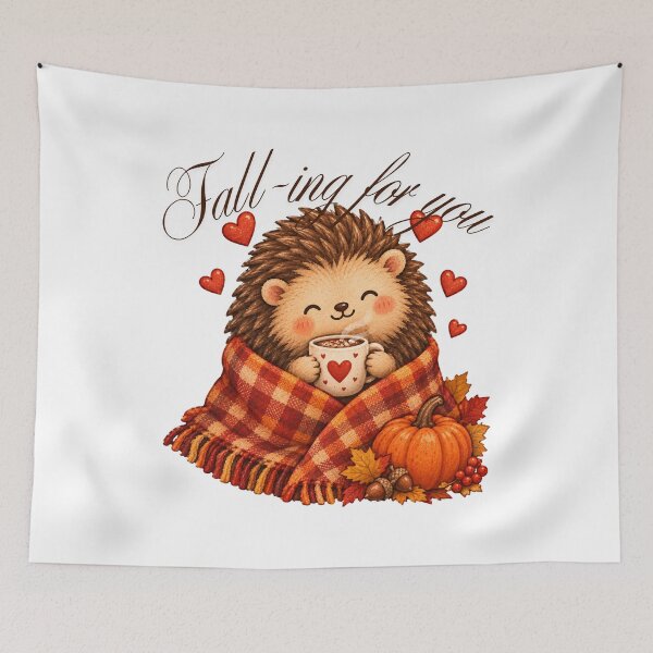 Item preview, Fall-ing for You Cozy Autumn Hedgehog designed and sold by Sycamorre.