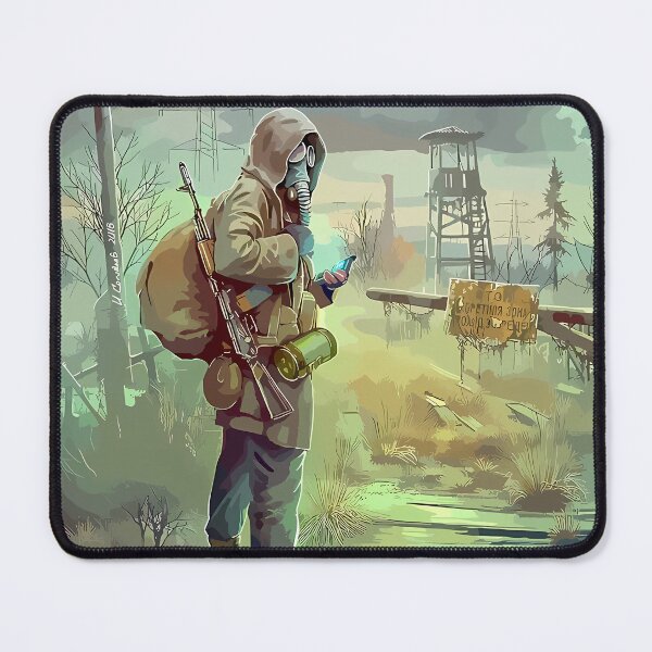 Item preview, Post-Apocalyptic Wanderer with Gas Mask designed and sold by haroldchoffm.