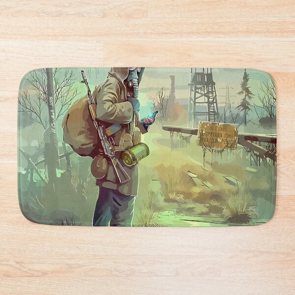 Item preview, Post-Apocalyptic Wanderer with Gas Mask designed and sold by haroldchoffm.