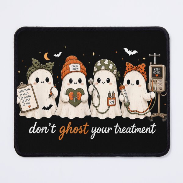 Item preview, Don't Ghost Your Treatment Funny Dialysis Nurse RN Halloween designed and sold by Crookedorbit ⭐⭐⭐⭐⭐ .