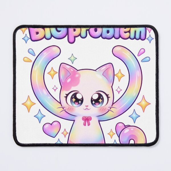 Item preview, BIG Problem - Kawaii Cat Panic Stress Meme | No Problem Story Part 6 of 6 designed and sold by Retro Whiskers.