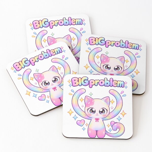 Item preview, BIG Problem - Kawaii Cat Panic Stress Meme | No Problem Story Part 6 of 6 designed and sold by Retro Whiskers.