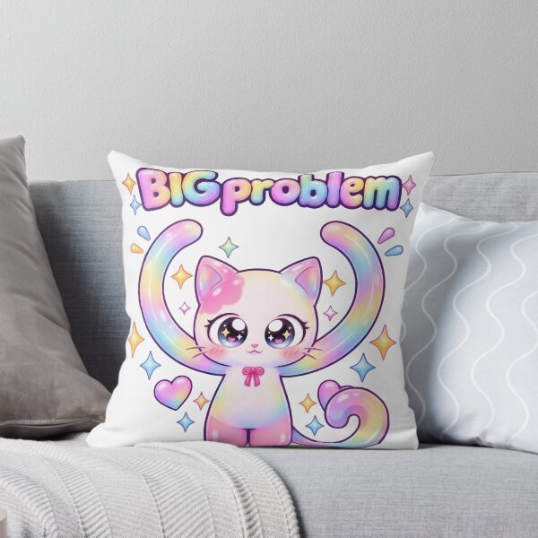 Item preview, BIG Problem - Kawaii Cat Panic Stress Meme | No Problem Story Part 6 of 6 designed and sold by Retro Whiskers.