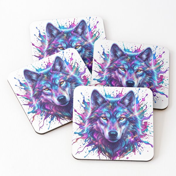 Item preview, Galaxy Wolf Cosmic Nebula Colorful Space Animal Art designed and sold by jaac310.