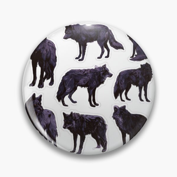 Item preview, Majestic Black Wolf Pack Wild Animal Design designed and sold by NicolasGlowArt.