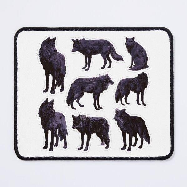 Item preview, Majestic Black Wolf Pack Wild Animal Design designed and sold by NicolasGlowArt.