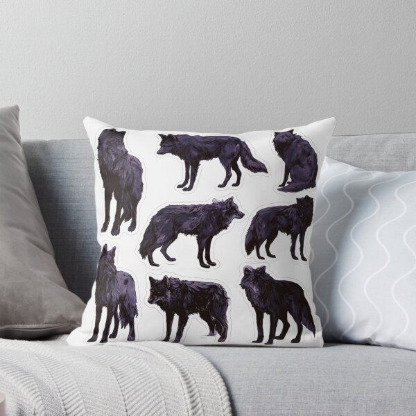 Item preview, Majestic Black Wolf Pack Wild Animal Design designed and sold by NicolasGlowArt.