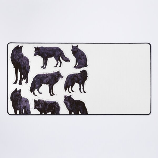 Item preview, Majestic Black Wolf Pack Wild Animal Design designed and sold by NicolasGlowArt.